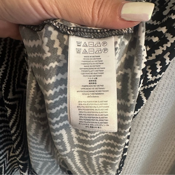 Women’s MICHAEL Michael Kors Black White A Line Swing Dress Size Medium. - Picture 6 of 7